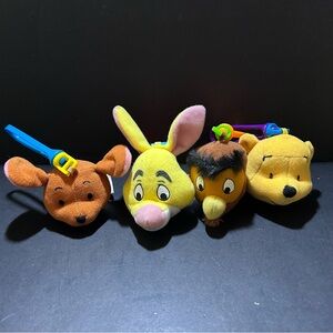 Vintage 1999 Lot of 4 McDonald Happy meal Winnie the Pooh keychains
